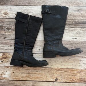 Born Black Leather Riding Boots